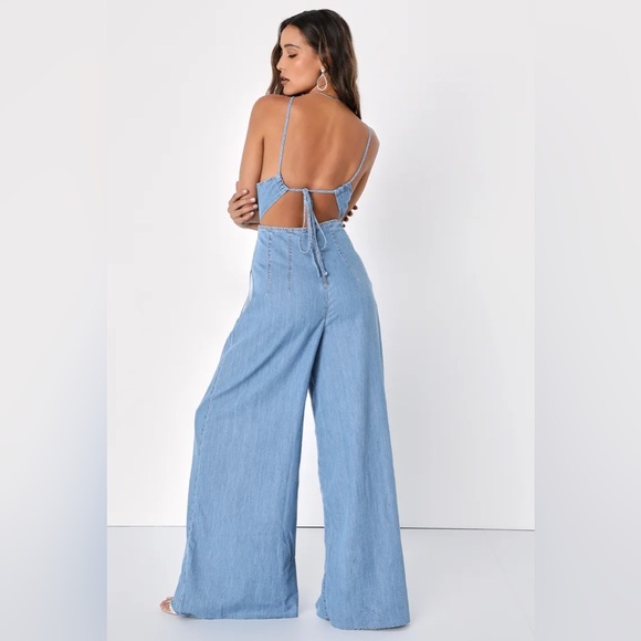 WE THE FREE
Crvy Soul Ties One-Piece - Kindred Spirit Denim Jumpsuit NWT - Picture 5 of 6